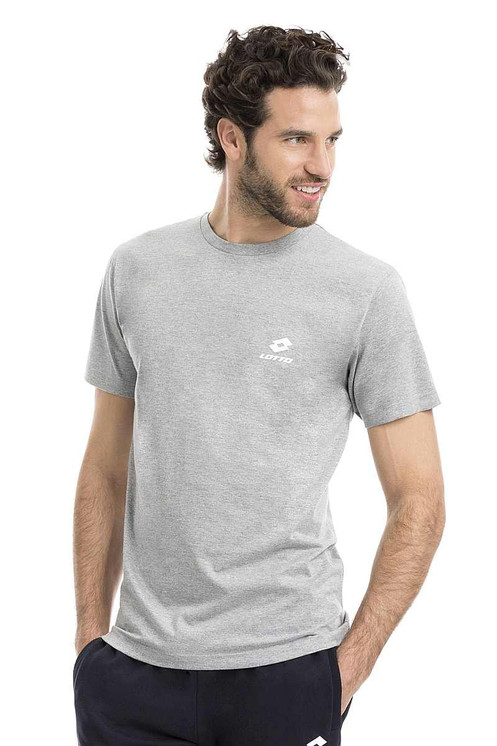 T Shirt Uomo Mezza Manica Sportiva Lotto LA1100 in Cotone Estivo con Logo