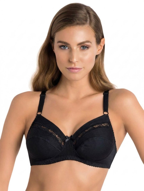 Sielei  Reggiseno Donna Senza ferretto in Cotone Ricamato - Coppa B - 90