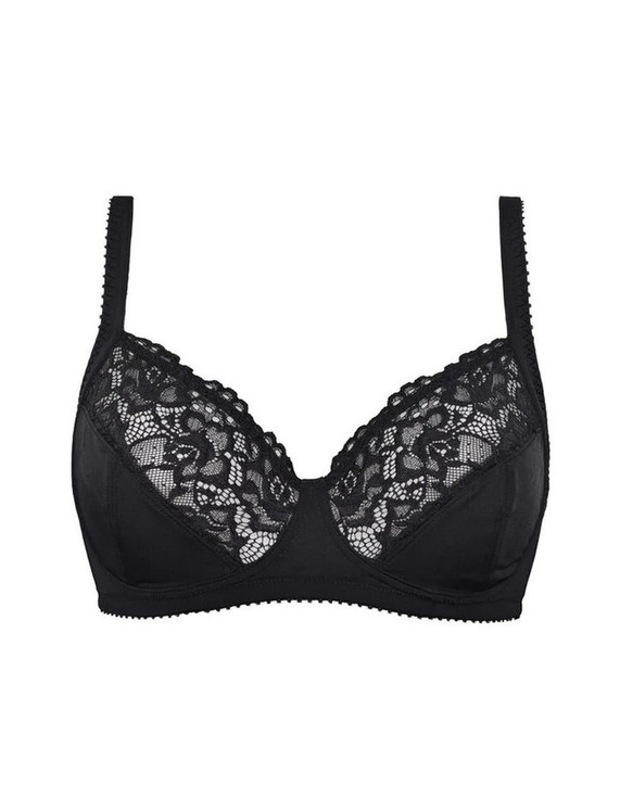 SIèLEI Reggiseno Donna Senza ferretto in Microfibra con pizzo Coppa C Art. 940