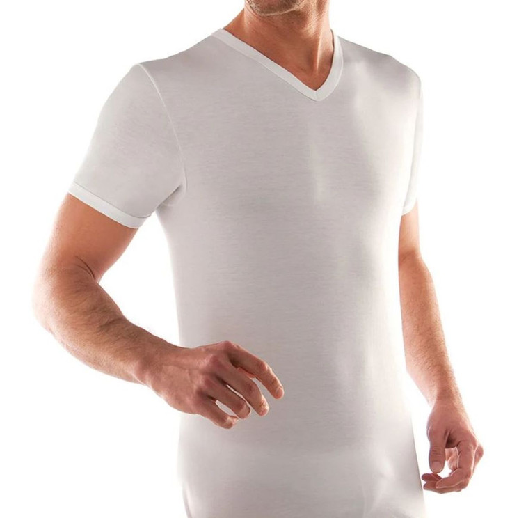 Maglia Uomo Liabel 03050 53 Mezza Manica scollo a V in filo di scozia