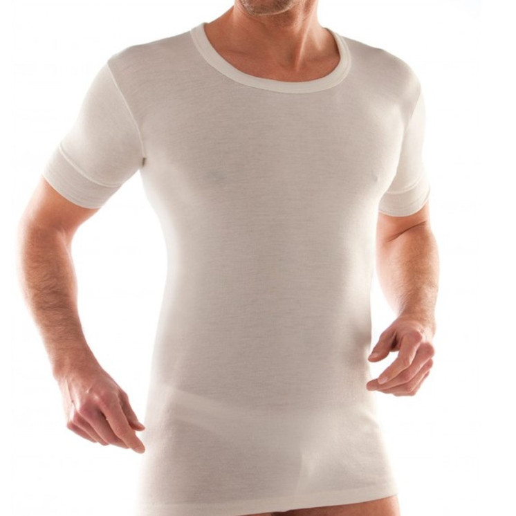 2 Pezzi Maglia Uomo Liabel 05167 33 Mezza Manica Girocollo in Lana