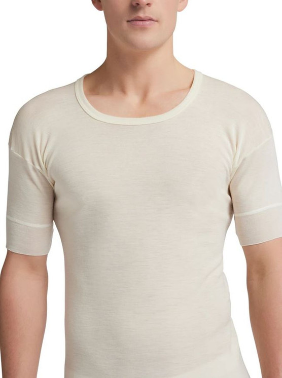 3 T-Shirt girocollo manica corta uomo, 80% lana leggera Liabel 05148 43