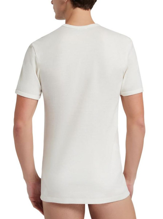 Maglia Uomo Liabel 05321 53 Mezza Manica scollo a V in Lana e Cotone