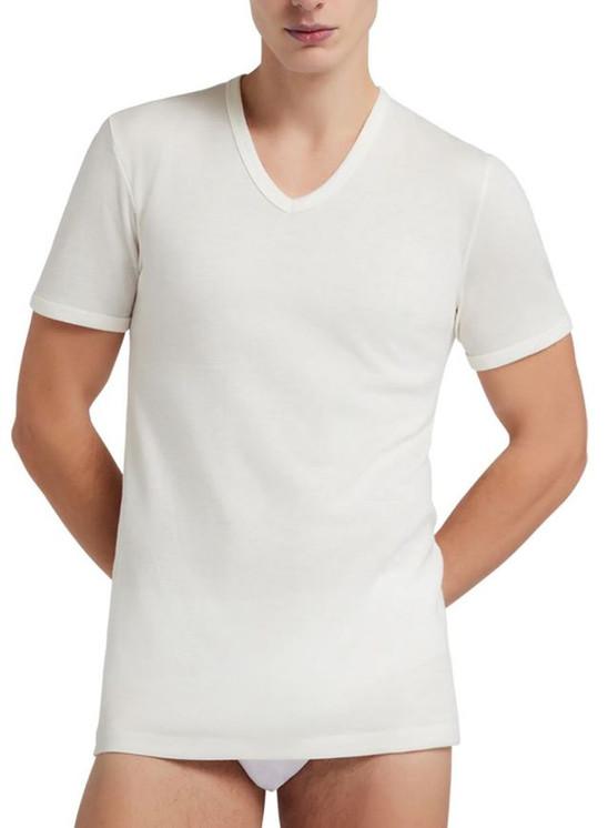 3 Pezzi Maglia Uomo Liabel 05321 53 Mezza Manica scollo a V in Lana e Cotone