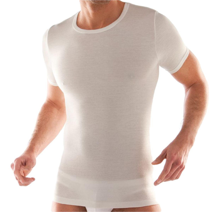 Maglia Uomo Liabel 05321 23 Mezza Manica Girocollo in Lana e Cotone