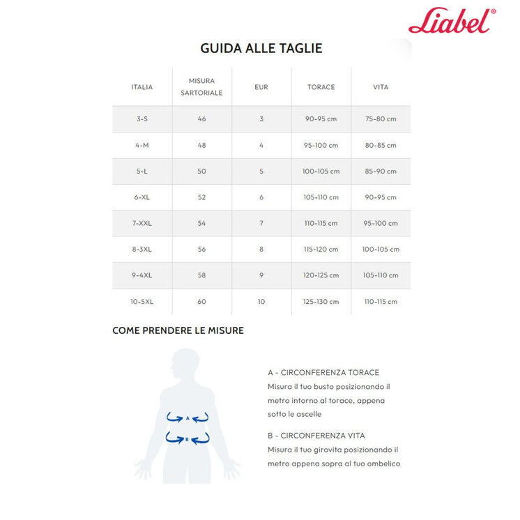 Fascia Elastica Addominale Uomo Liabel Tiramisu Misto Lana 05321 10 Modellante