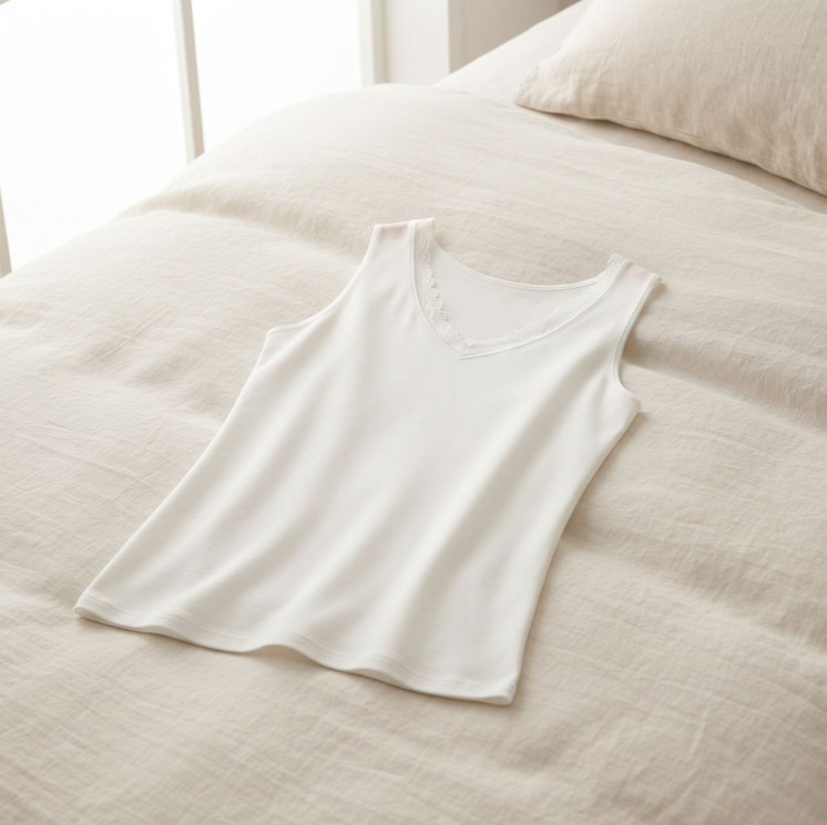 Liabel (3 pezzi) Canotta Intima Donna Lana e Cotone Spalla Larga con pizzo 5321 1026