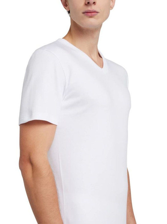 3 Pezzi Maglia Uomo Liabel 02828 53 Mezza Manica Scollo a V in Caldo Cotone