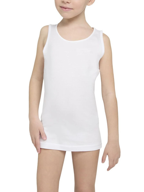 Canotta bordo raso spalla larga bimba, cotone 038228 16R LIABEL