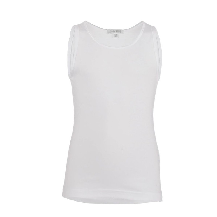 3 Pezzi Canotta bordo raso spalla larga bimba, cotone 038228 16R LIABEL