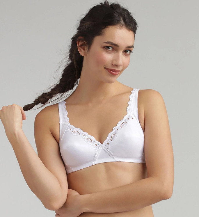 Reggiseno Donna Playtex 6695/6696 Senza ferretto in Cotone - Coppa B -C- D