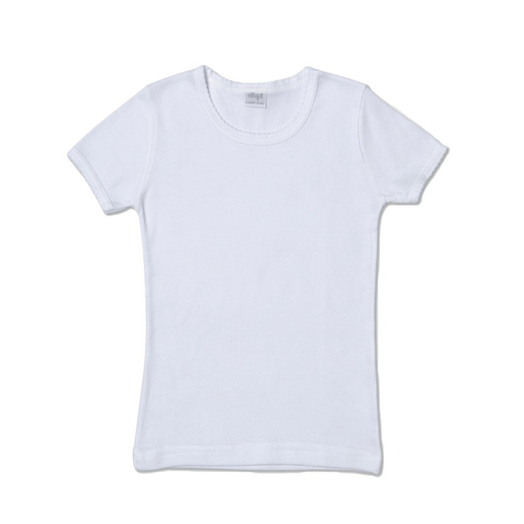 3 Pezzi Canottiera T-shirt Bambina Mezza Manica Ellepi 4290 in 100% Cotone