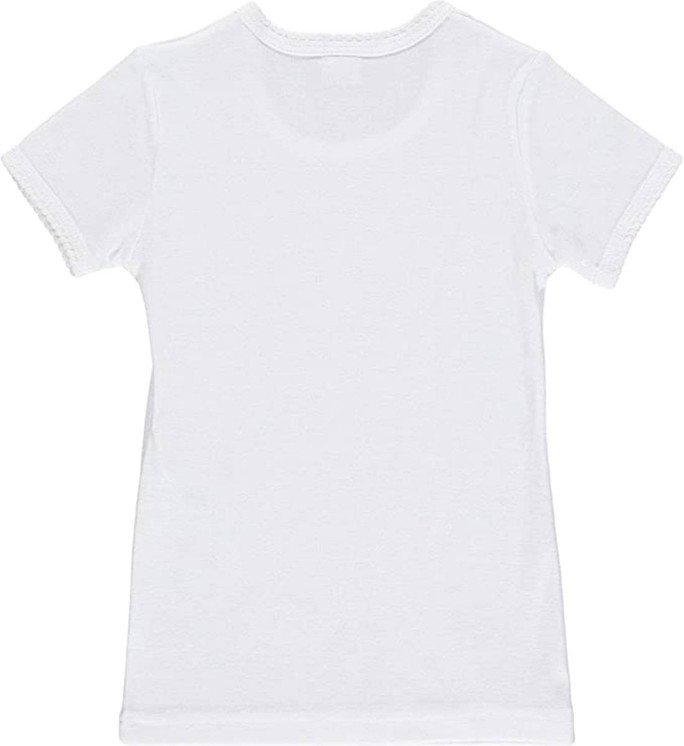 3 Pezzi Canottiera T-shirt Bambina Mezza Manica Ellepi 4290 in 100% Cotone