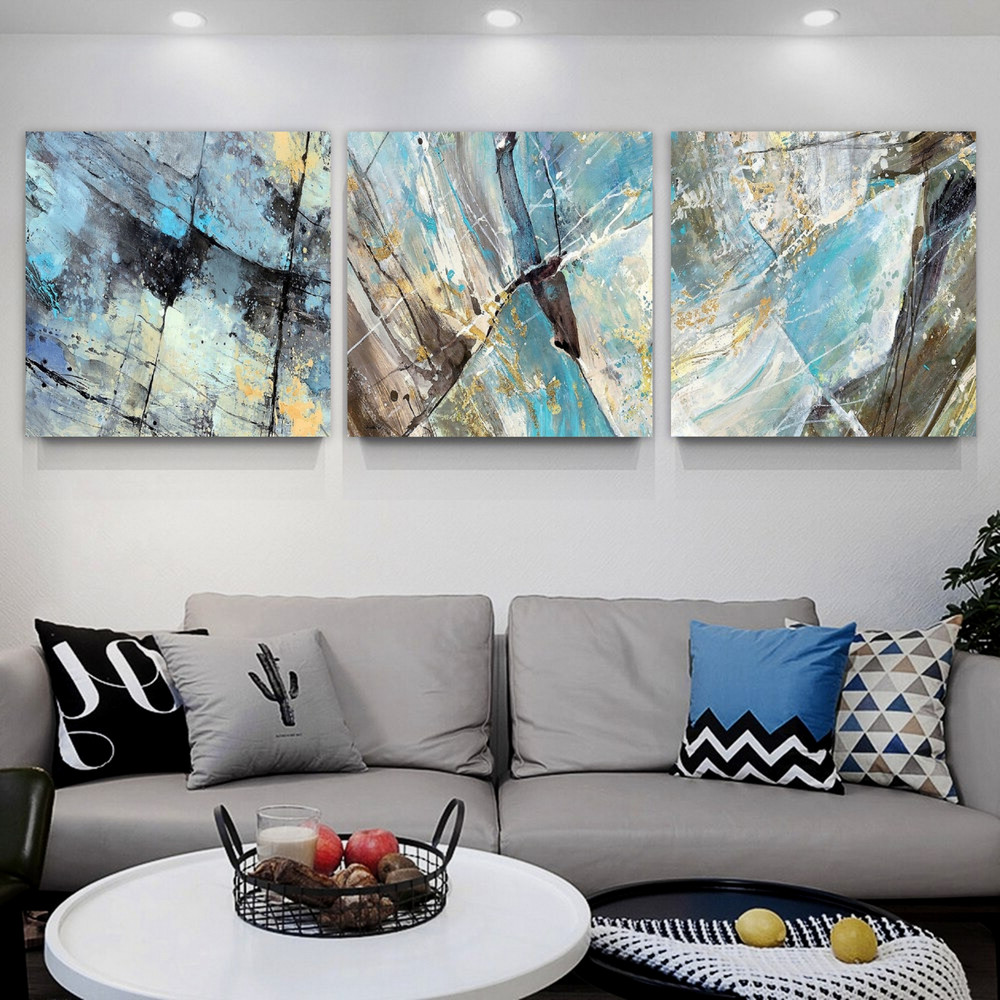 Calorific Marble Abstract Art Modern Heavy Texture Handmade Stretched 3 Piece Abstract Acrylic Painting affordablecanvaspaintings.com.au