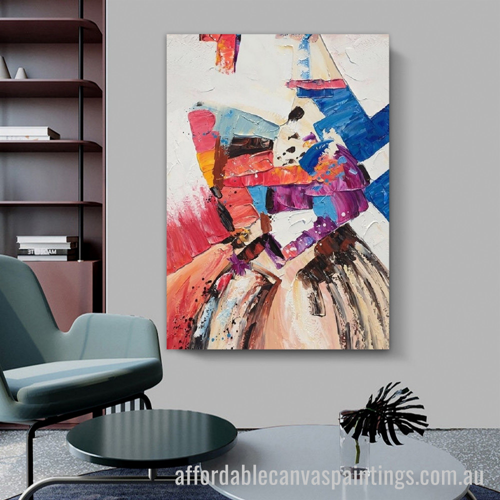 Smudge Abstract Art Modern Heavy Texture Handmade Framed Cheap Framed Artwork Australia affordablecanvaspaintings.com.au