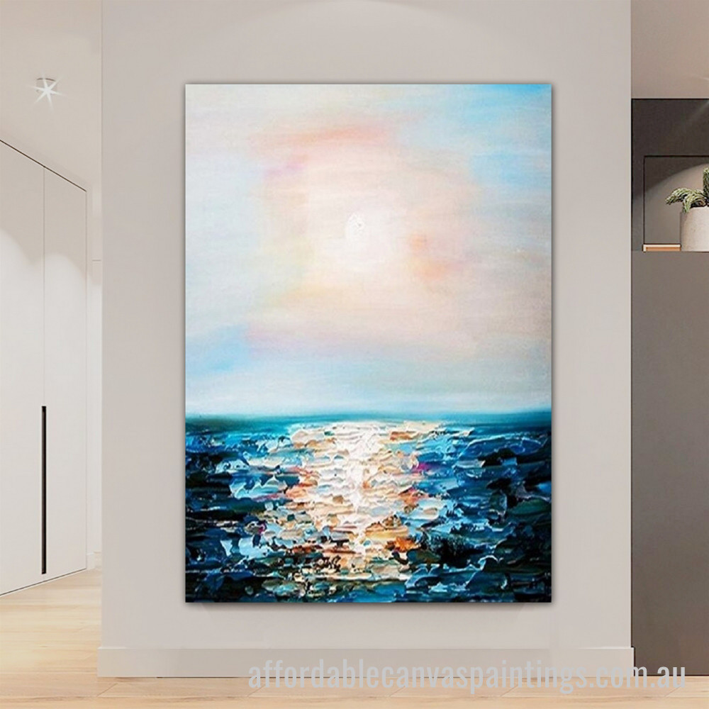 Ocean Wave Seascape Abstract Art Modern Heavy Texture Handmade Stretched Framed Paintings Canvas affordablecanvaspaintings.com.au