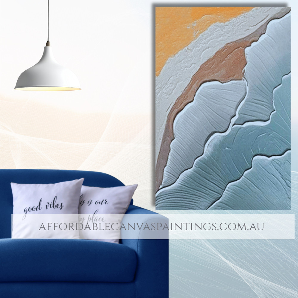 Colourful Splotches Famous Abstract Painting Modern Framed Textured Canvas Art For Restaurant Wall Art Decor