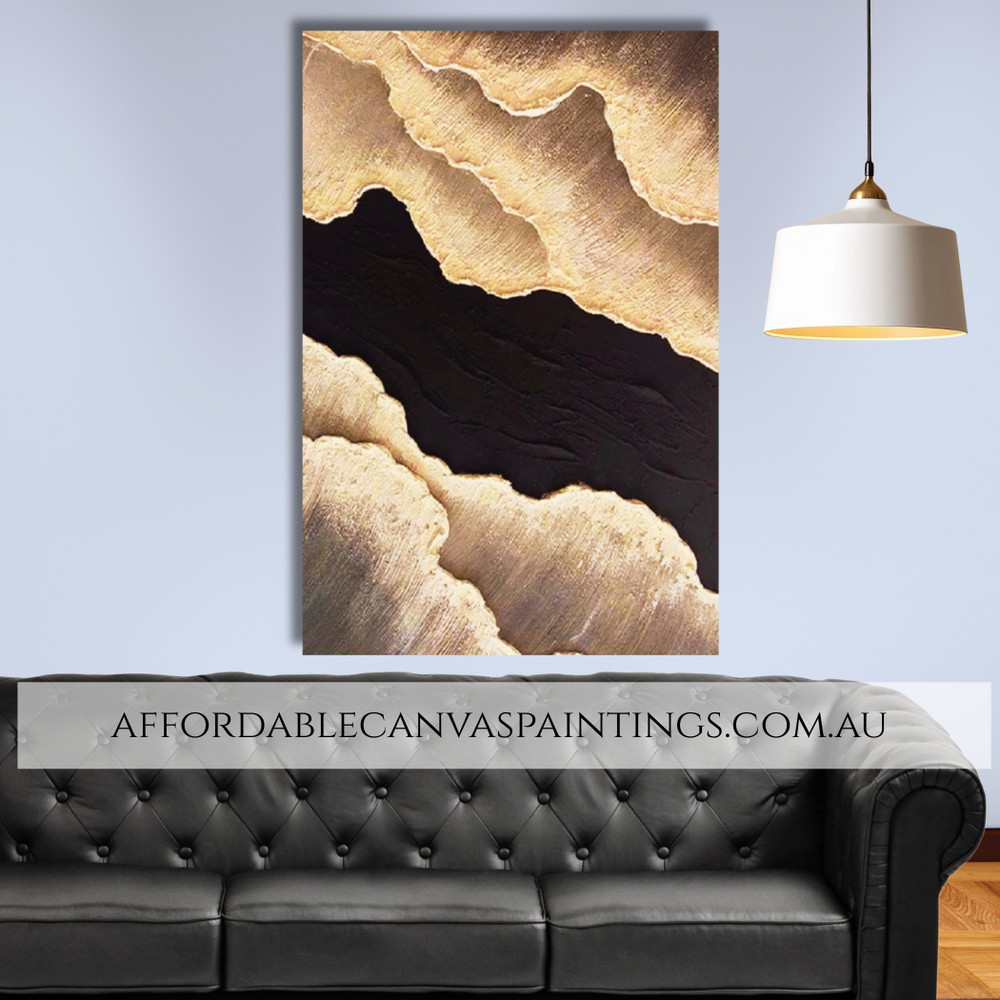 Specks Abstract Modern Framed Handmade Heavy Textured Canvas Art For Cheap Wall Decor