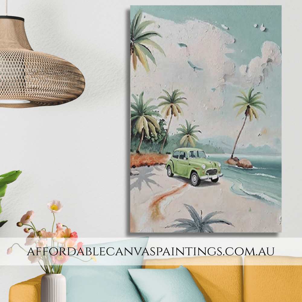 Sea Scenery Landscape Nature Vintage Framed Handmade Famous Landscape Painting For Interior Decoration