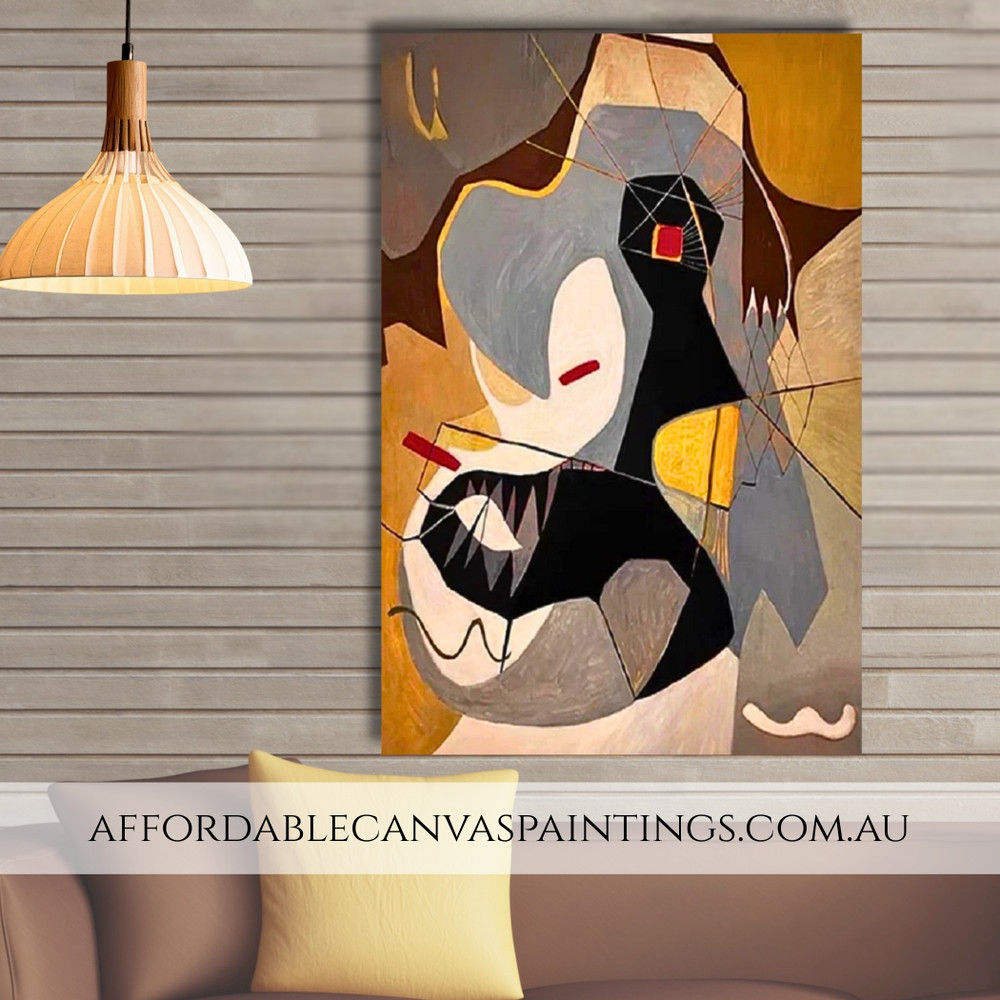 Twisting Specks Abstract Canvas Art Framed Handmade Modern Artwork For Living Room Design