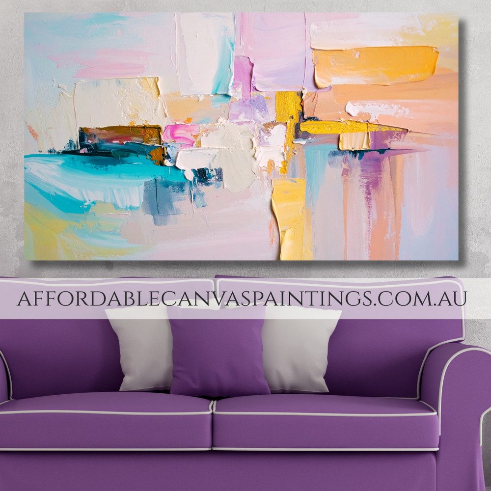 Multicolored Speckles Modern Painting Framed Handmade Abstract Canvas Art For Home Decor Online