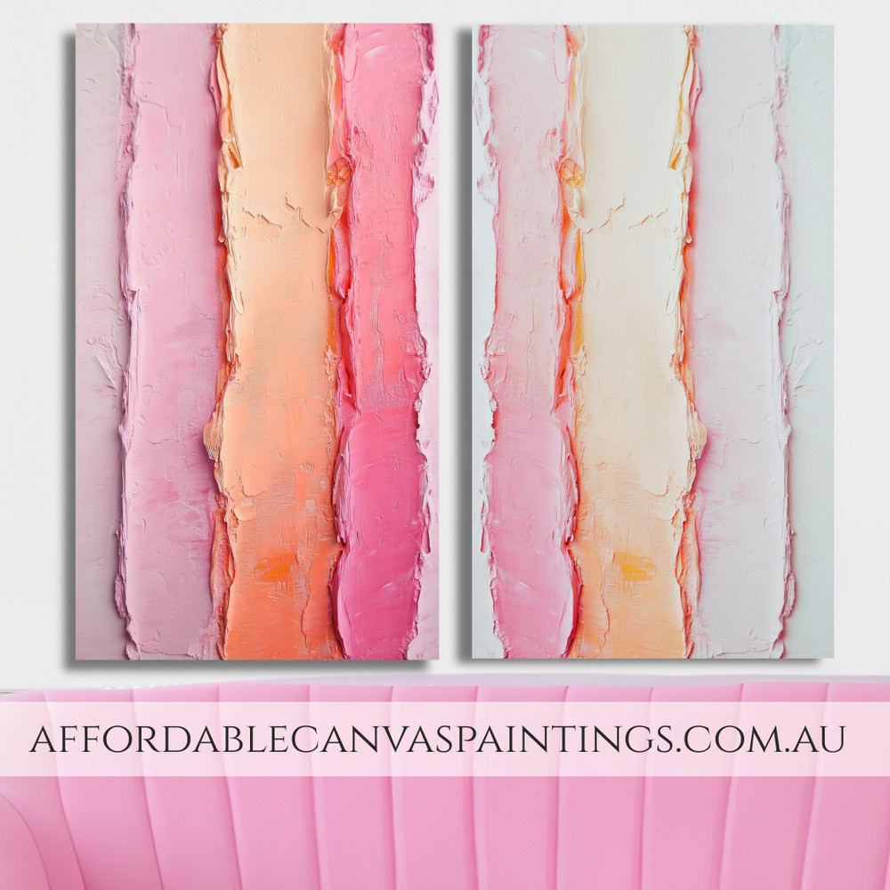 Smears Abstract Wall Art Modern Artwork 2 Piece Framed Canvas Art Handcrafted Canvas Painting For Home Office Ideas