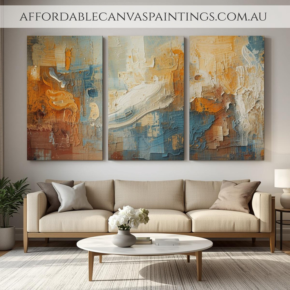 Blemishes Modern Artwork Framed 3 Panel Painting Abstract Wall Art Heavy Textured Acrylic Paintings Impasto Art Painting For Living Room Design