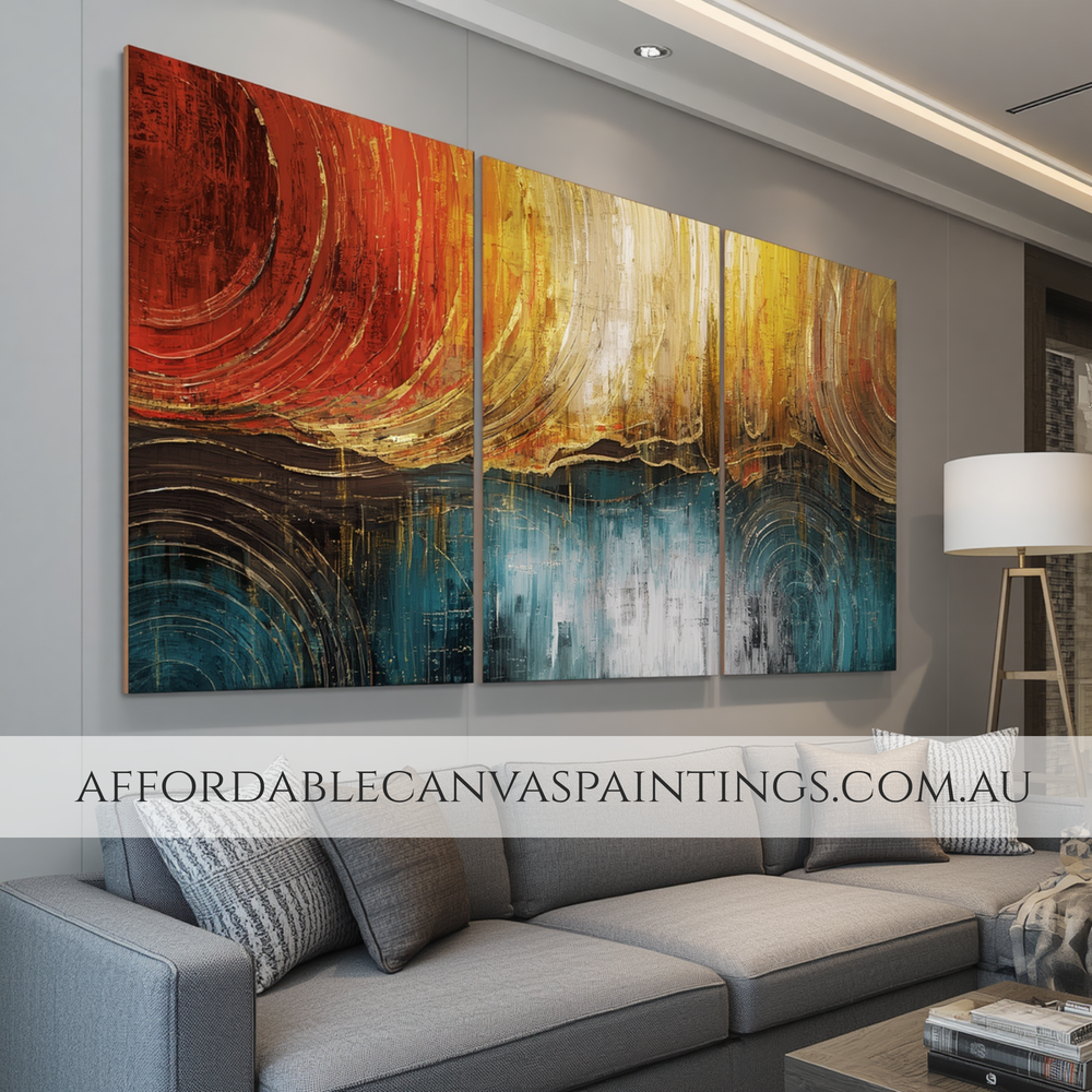 Curved Wrinkles And Speckles Framed 3 Piece Wall Art Abstract Wall Art Impasto Art Painting Heavy Textured Acrylic Painting Modern Artwork For Bedroom Design