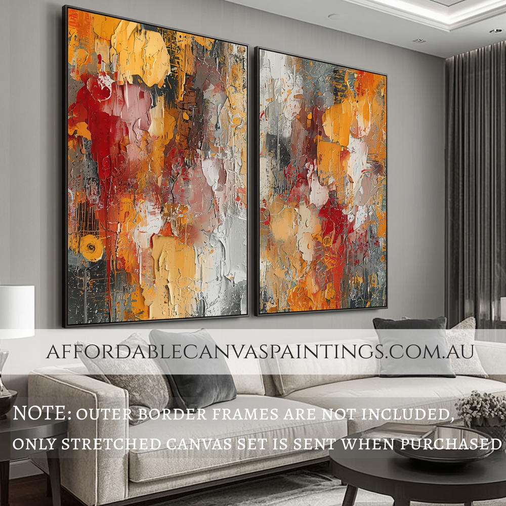 Colourful Artwork Abstract Wall Art Contemporary Art Painting Framed 2 Piece Wall Art Sets Handmade Acrylic Painting Australia Impasto Art Painting For Home Decor Ideas