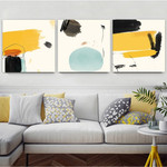 Splatter Abstract Art Modern Heavy Texture Handmade Framed 3 Piece Abstract Artwork affordablecanvaspaintings.com.au