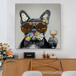 Drunk Dog Abstract Art Modern Heavy Texture Handmade Stretched Best Framed Artwork Australia affordablecanvaspaintings.com.au