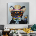 Dog With Hat Abstract Art Modern Heavy Texture Handmade Framed Acrylic Paintings For Sale Australia affordablecanvaspaintings.com.au