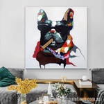 Bulldog Cigar Abstract Art Modern Heavy Texture Handmade Framed Stretched Paintings For Sale affordablecanvaspaintings.com.au