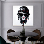 Smoking Lion Abstract Art Modern Heavy Texture Handmade Framed Best Framed Artwork Australia For Dining Room