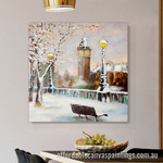 Building Trees Abstract Art Modern Heavy Texture Handmade Framed Best Framed Artwork Australia For Living Room