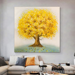 Golden Tree Abstract Art Modern Heavy Texture Handmade Stretched Best Framed Artwork Australia affordablecanvaspaintings.com.au