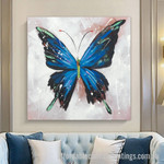 Blue Morpho Butterfly Abstract Art Modern Heavy Texture Handmade Framed Acrylic Paintings For Sale Australia affordablecanvaspaintings.com.au
