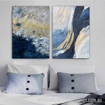 Colorful Tarnish Abstract Art Modern Heavy Texture Handmade Stretched 2 Piece Framed Paintings Australia affordablecanvaspaintings.com.au