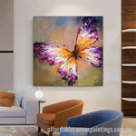 Morpho Butterfly Abstract Art Modern Heavy Texture Handmade Framed Cheap Framed Artwork Australia For Office Décor