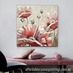 Grey Flower Abstract Art Modern Heavy Texture Handmade Framed Best Framed Artwork Australia For Living Room