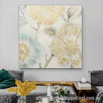 Golden Bloom Abstract Art Modern Heavy Texture Handmade Framed Cheap Framed Artwork Australia affordablecanvaspaintings.com.au
