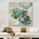 Ginkgo Leaf Abstract Art Modern Heavy Texture Handmade Framed Stretched Paintings For Sale affordablecanvaspaintings.com.au