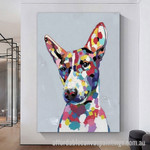 Calorific Dog Abstract Art Modern Heavy Texture Handmade Framed Stretched Paintings For Sale affordablecanvaspaintings.com.au