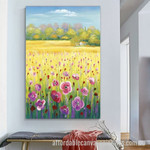 Flowers Garth Abstract Art Modern Heavy Texture Handmade Stretched Framed Paintings For Living Room