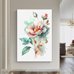 Watercolor Flowers Abstract Art Modern Heavy Texture Handmade Stretched Best Framed Artwork Australia affordablecanvaspaintings.com.au