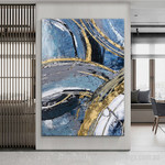 Piebald Brushstroke Abstract Art Modern Heavy Texture Handmade Framed Stretched Canvas Wall Art Australia affordablecanvaspaintings.com.au