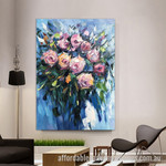 Varicolored Bloom Abstract Art Modern Heavy Texture Handmade Stretched Buy Textured Paintings Online Australia For Living Room