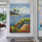 Floral Palm Tree Abstract Art Modern Heavy Texture Handmade Framed Cheap Framed Artwork Australia affordablecanvaspaintings.com.au