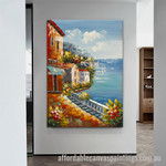 Wonderful Landscape Abstract Art Modern Heavy Texture Handmade Stretched Framed Canvas Wall Art Australia For Office Décor