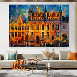 Bruges By Leonid Afremov Abstract Art Modern Heavy Texture Handmade Framed Best Framed Artwork Australia For Home Décor